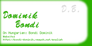 dominik bondi business card